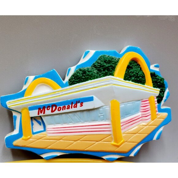 McDonalds Golden Arches Drive In Restaurant Fridge Magnet Vintage 3" - Picture 2 of 4